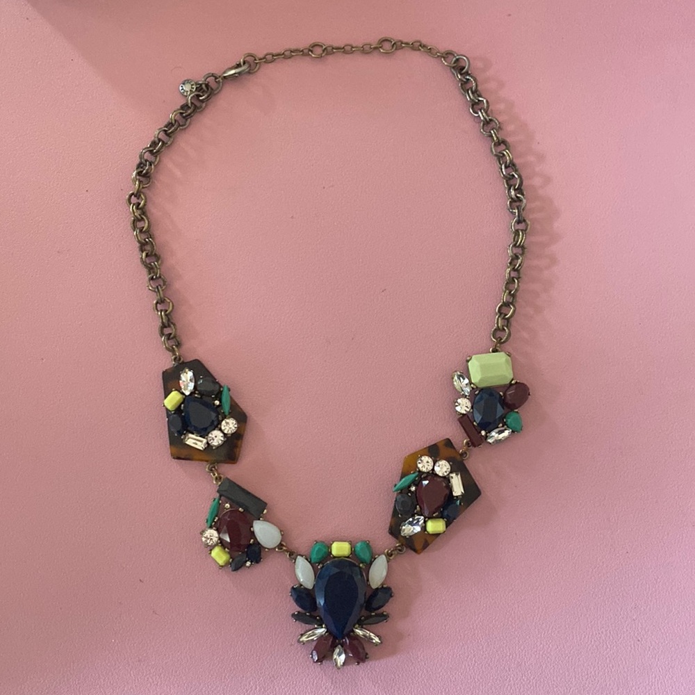 J. Crew Factory Bejeweled Statement Necklace